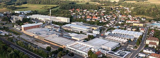 Blick von oben auf das KSB Werk Pegnitz