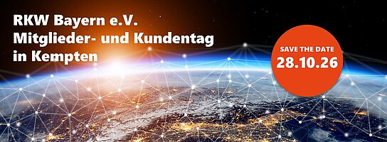 Planet Erde mit einem feinen Netz - Beschriftet mit Save the date